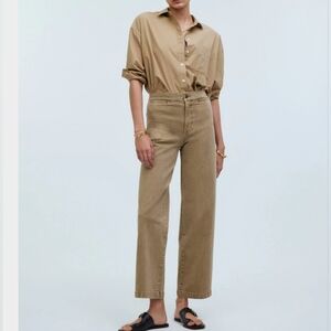 Madewell Emmett Wide-Leg Crop Pants | Size 32